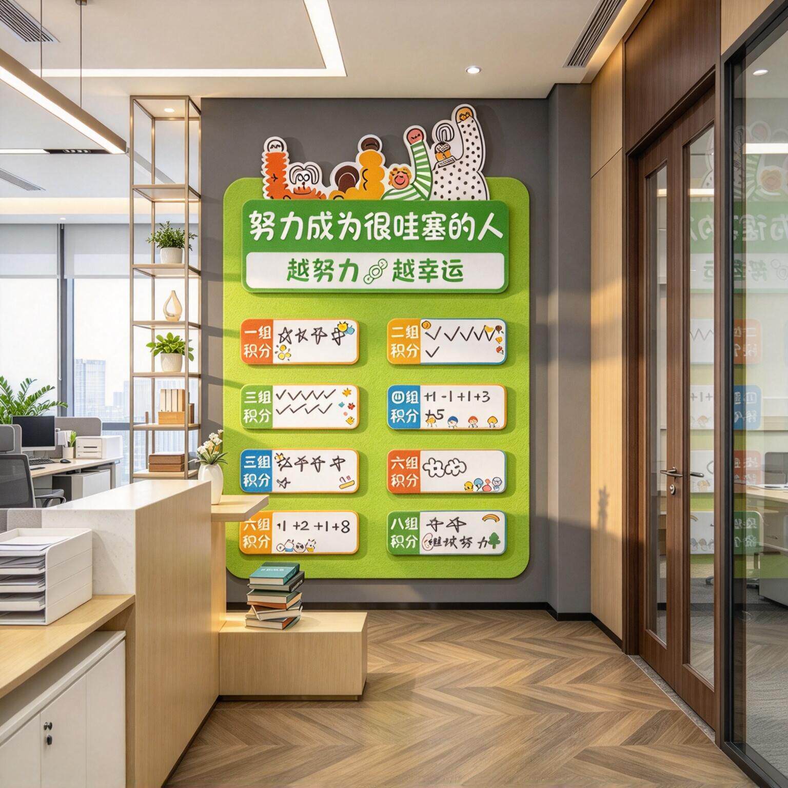 毛毡墙贴办公司室墙面装饰企业文化荣誉销冠小组pk积分榜栏展示板