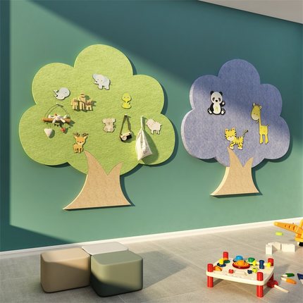毛毡贴展示板幼儿园墙面装饰走廊环创主题成品文化布置互动托管班