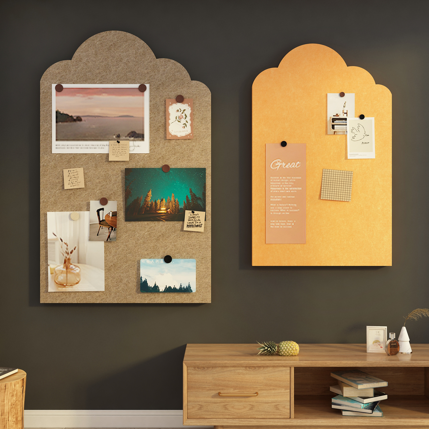 网红毛毡展示板卧室墙面装饰照片出租房间改造用品客厅布置小物件