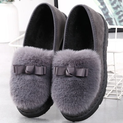 毛毛鞋女冬外穿2025年冬季新款