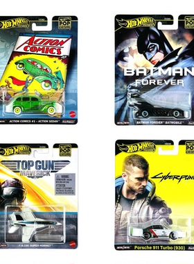 风火轮HotWheel 文化流行超人蝙蝠侠赛博朋克2077合金车模HXD63-F