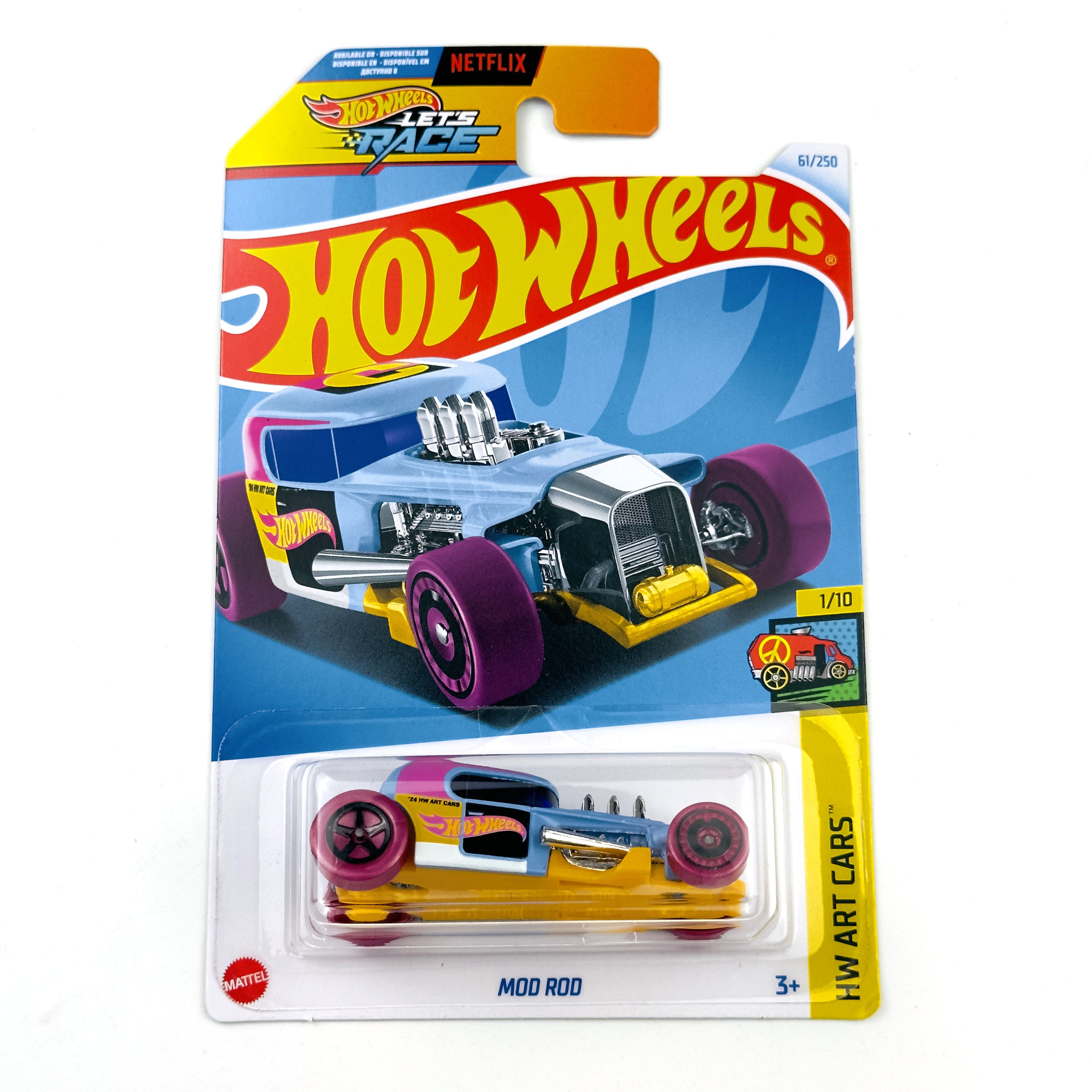 风火轮HotWheels MOD ROD 蓝黄 2024-61