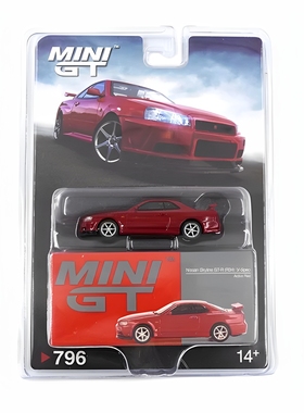 MINIGT 1:64日产 SKYLINE GT-R (R34) V-SPEC ACTIVE 红色