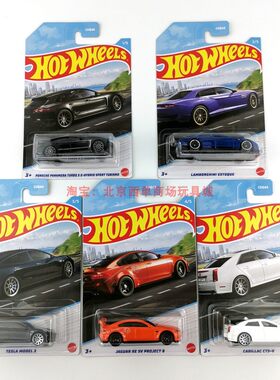 风火轮小跑车GDG44仿真主题系列 特斯拉MODEL3 保时捷合金车模
