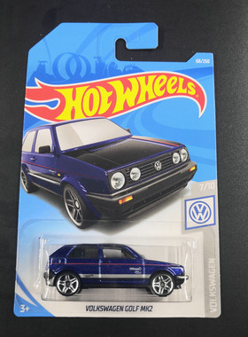风火轮HotWheels VOLKSWAGEN GOLF MK2 大众高尔夫 深蓝 2019-68