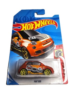 风火轮HotWheels FIAT 500 01号橙色 2018-FJX51