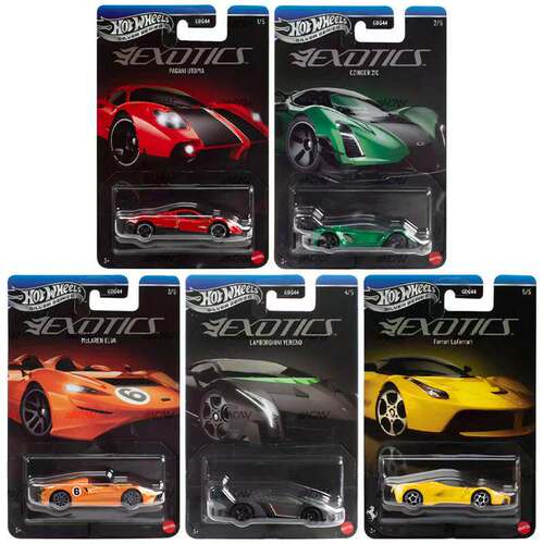 风火轮HotWheels异国情调系帕加尼兰博基尼迈凯伦法拉利GDG44-U