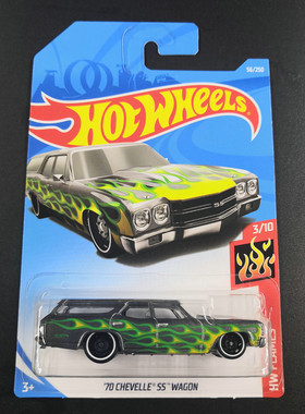 风火轮HotWheels 70 CHEVELLE SS WAGON 雪佛兰瓦罐绿 2019-56