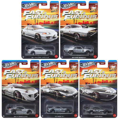 风火轮HotWheels高普银标速度&激情马自达RX7丰田Supra思域HNR88