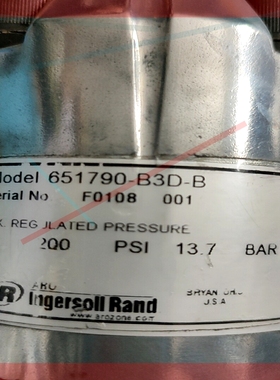 询价!英格索兰 ARO 651790-B3D-B 调压阀 库存全新