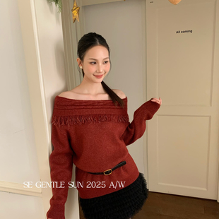 含6兔毛 围感兔毛复古慵懒绞花宽松保暖毛衣 SUN 255 GENTLE