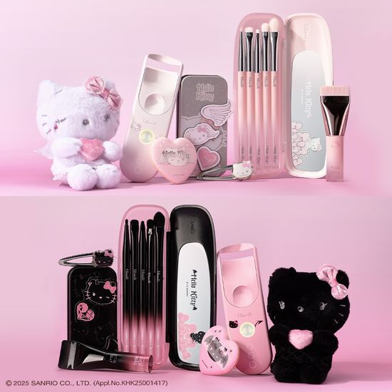hellokitty联名fillimilli新品化妆刷粉扑发夹玩偶oliveyoung代购