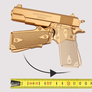 儿童玩具枪1911可折叠发射手枪模型手动上膛沙鹰 全合金