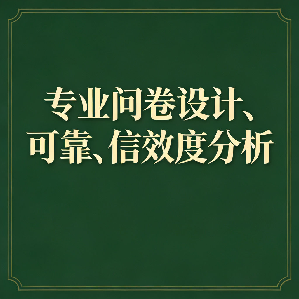 问卷设计调查问卷设计分析信度效度检验成熟量表 数据收集