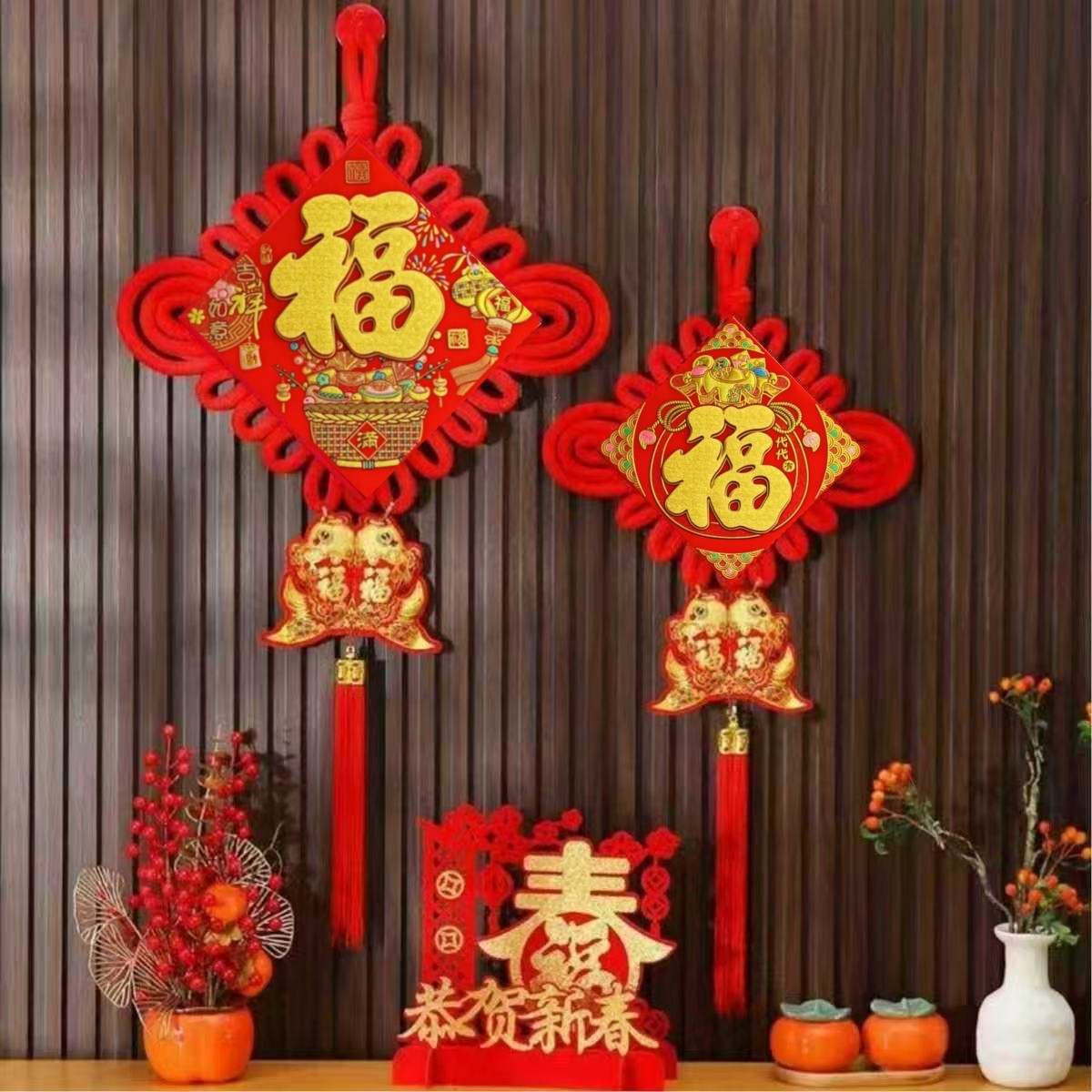 中国结挂件客厅大号玄关挂饰门上福字乔迁春节装饰同心节吉祥新款