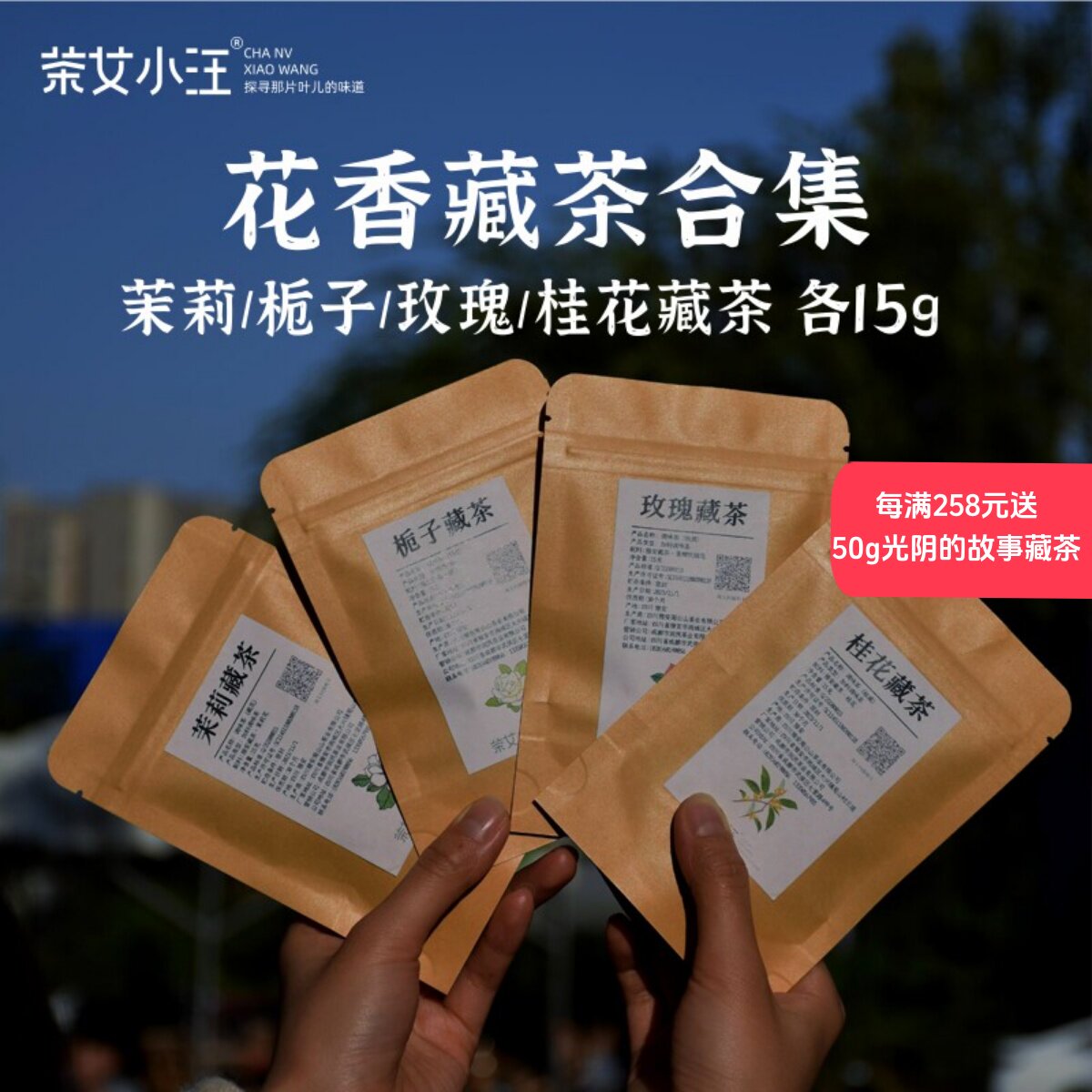 花窨藏茶合集60g四川雅安茶女特色产区黑茶