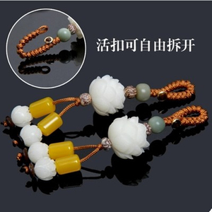 原创复古手工菩提子钥匙扣菩提根莲花汽车钥匙挂件链男女创意高档