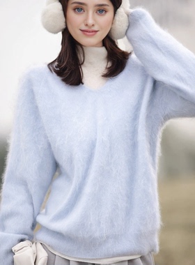 丽丽专享~真真羊绒~吃土也要入的 一款V领拉绒温暖秋冬