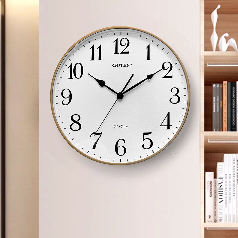 金钟宝现代简约客厅静音挂钟