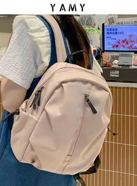 花曦家双肩包女小号旅行包轻便大学生小背包2024新款女士通勤书包