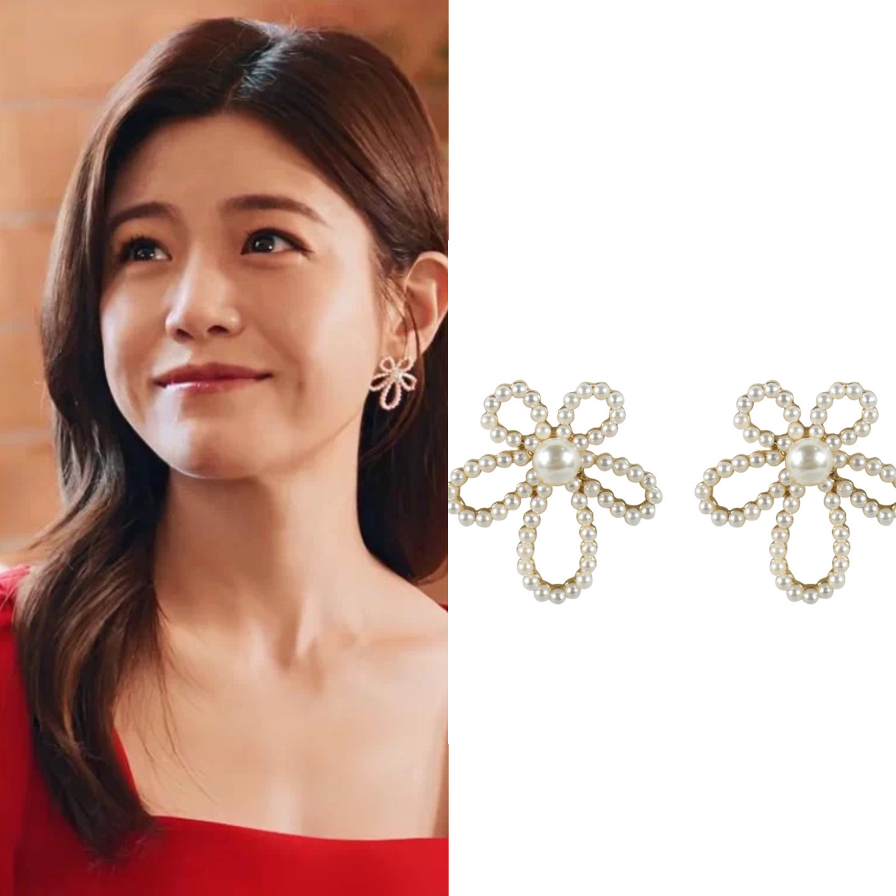 亲爱的仇敌陈妍希陈凯西同款花朵耳环女百搭时尚925银针耳钉耳饰