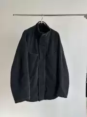 Vjd009 Kenijima Style Black and Navy Blue Canvas Denim Stand Collar Coat Jacket