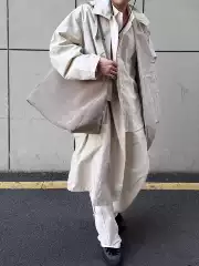 LEM blogger's carbonated beverage bid farewell to the same apricot solid color hooded windbreaker coat, coat for both men and women