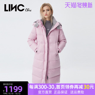 商场同款LINC金羽杰2021冬新款反季羽绒服女加厚中长款女款面包服