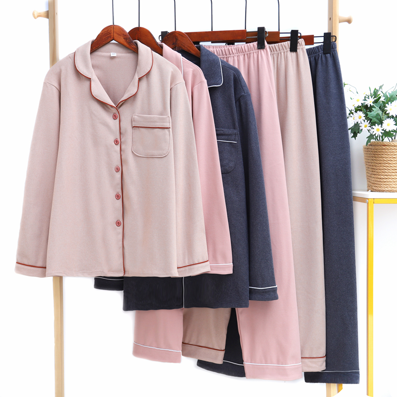 情侣牙签绒大码加肥家居服弹性大