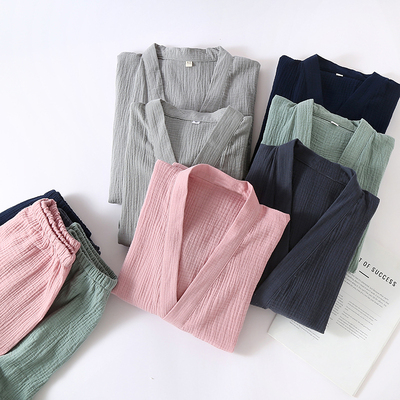 纱布和服睡衣情侣日式睡衣家居服