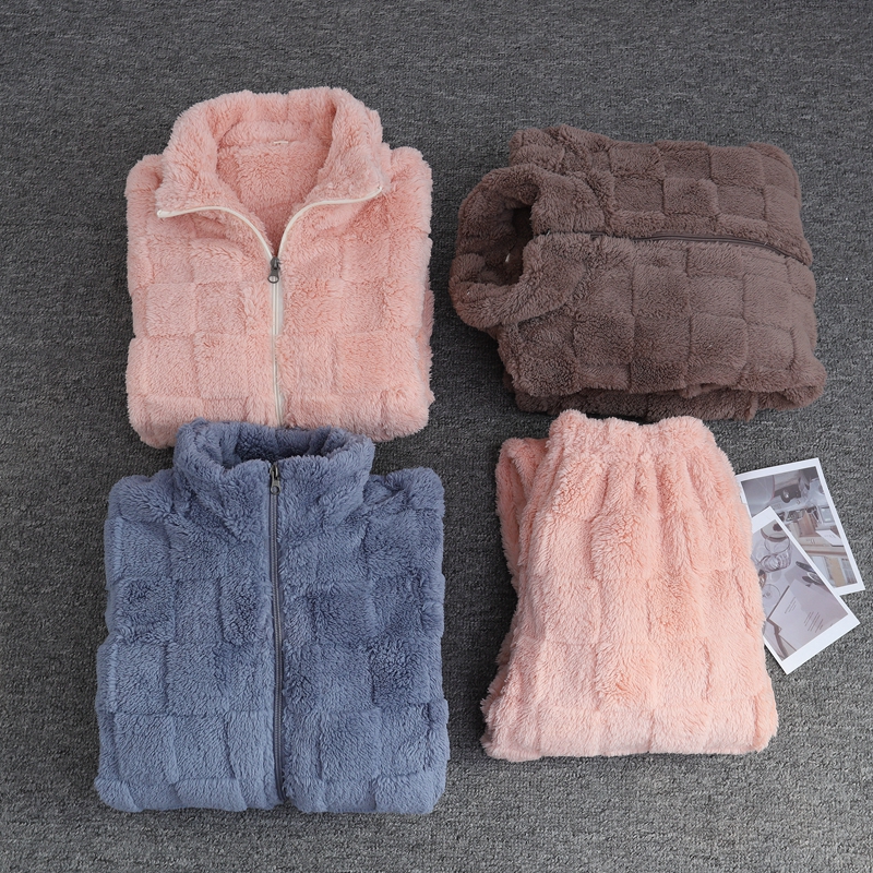 情侣法兰绒大码加肥家居服