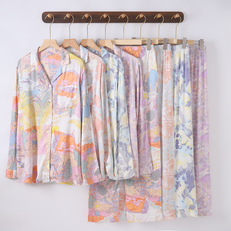 女绵绸冰丝棉绸家居服
