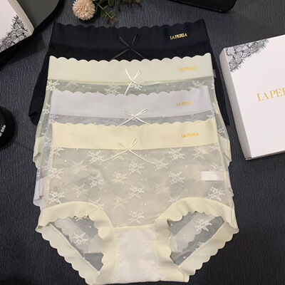 LaP2026春款新品蕾丝冰丝高腰内裤女收腹无痕薄新款性感女士三角