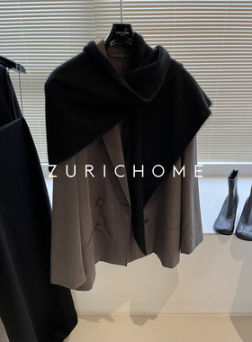 ZURICH HOME 衣橱B备 毛茸软乎乎 牦牛绒 三角披肩围巾