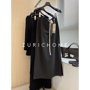 重工好料休闲庸懒棉质侧开叉长款 2025早秋款 系带卫裙 HOME ZURICH