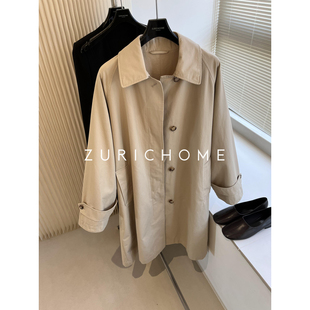 重工重料百搭卡其色宽松廓型长款 ROW系 风衣外套 HOME 孤ZURICH