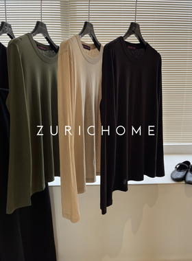 孤 ZURICH HOME 粉标 棉软舒适亲肤好料 质感彩色棉质舒适长袖T恤