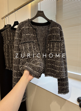 ZURICH HOME 高阶好品质 重工重料 优雅香风柔软丝羊绒编织短外套