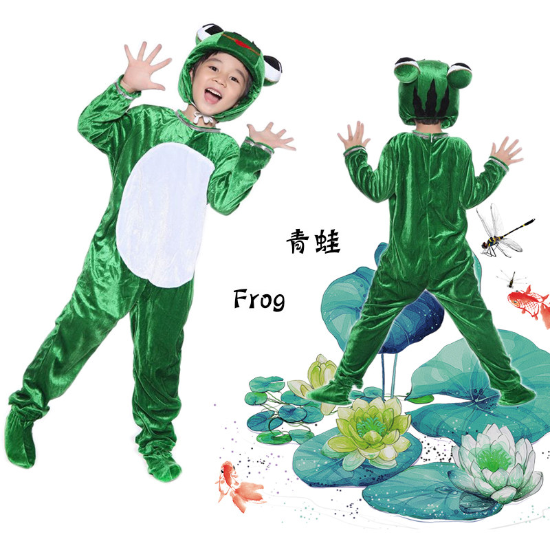新款小蝌蚪找妈妈动物演出服幼儿话剧儿童成人小青蛙动物表演服装