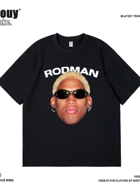 罗德曼美潮高街复古欧美风hiphop纯棉短袖男女cec潮流痞帅Tee恤