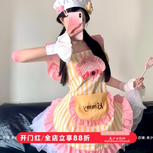 料理鼠王套装 饼饼小厨娘可爱港迪公主风居家围裙宽松甜品店女仆
