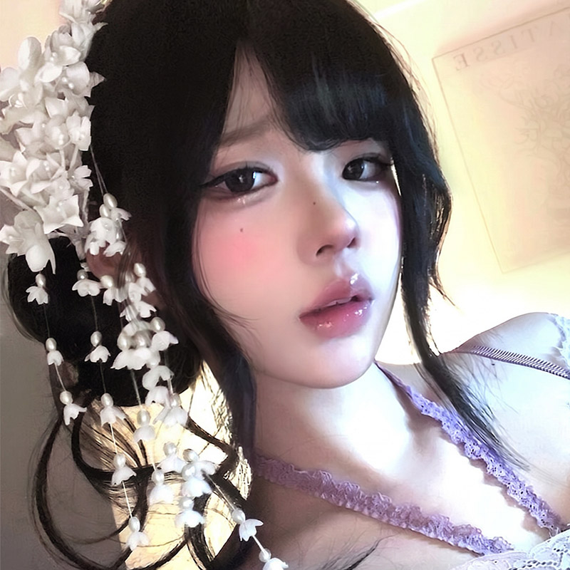 泡温泉和服配饰新娘结婚头饰新中式兰铃花温柔流苏发夹复古旗袍