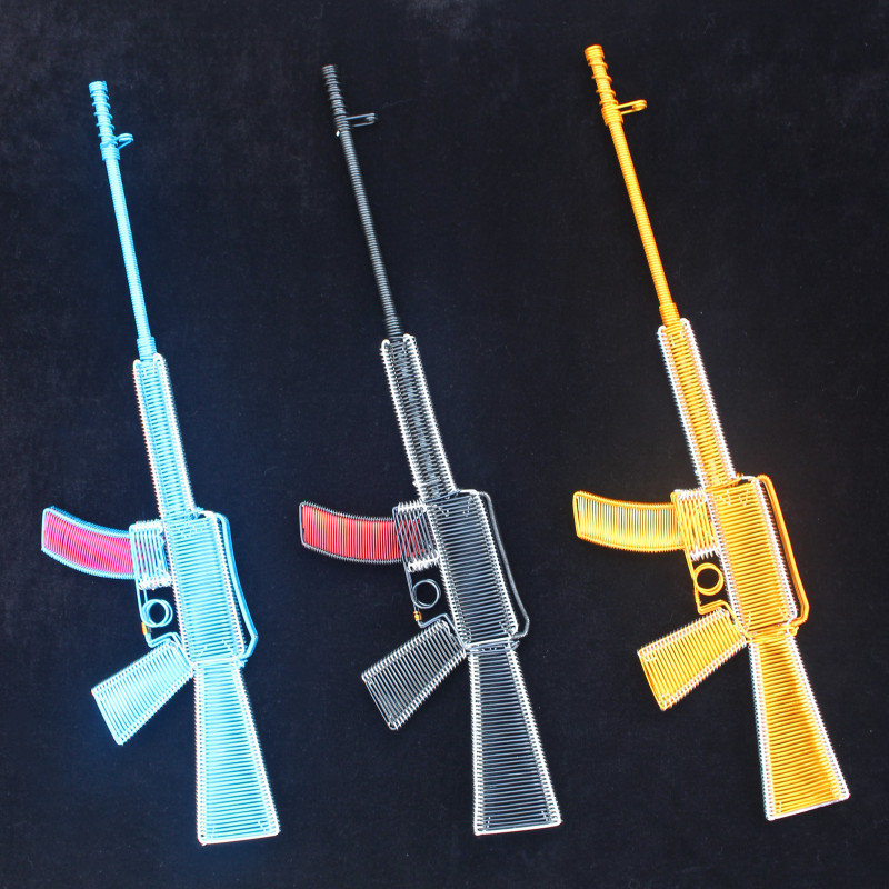 铝线编织98k儿童玩具枪模型创意礼物金属铁丝diy制作m416手工艺品
