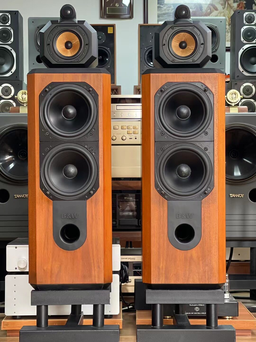 英国b&w/宝华802 series2一代铭器经典发烧高端落地音箱/附带脚架