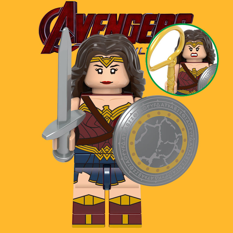 兼容乐高积木超级英雄正义联盟欣宏1697神奇女侠益智拼装人仔玩具