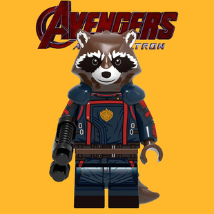 积木人仔复仇者联盟GH0108火箭浣熊银河护卫队3第三方拼装玩具