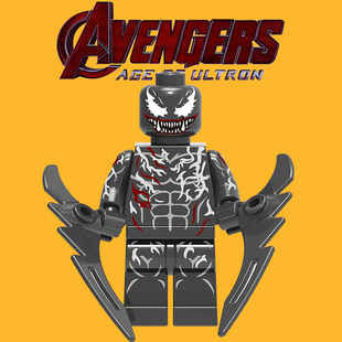 漫威毒液致命守护者欣宏1056暴乱共生体第三方积木人仔儿童玩具