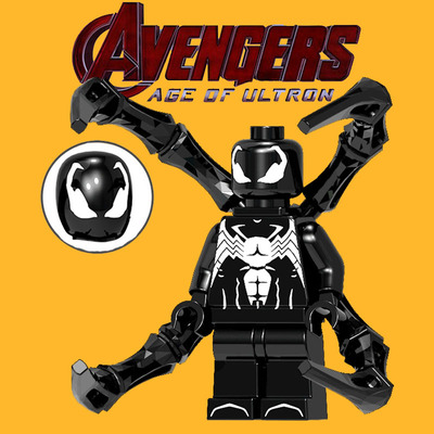 超级英雄XP076毒液蜘蛛侠共生体第三方拼装积木人仔儿童玩具