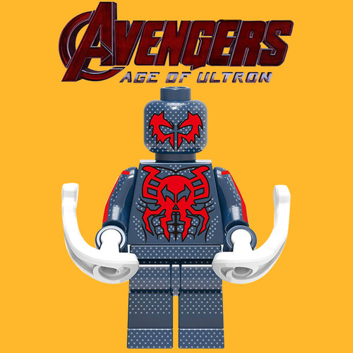 复仇者联盟平行世界1059蜘蛛侠2099第三方人仔积木拼装益智玩具