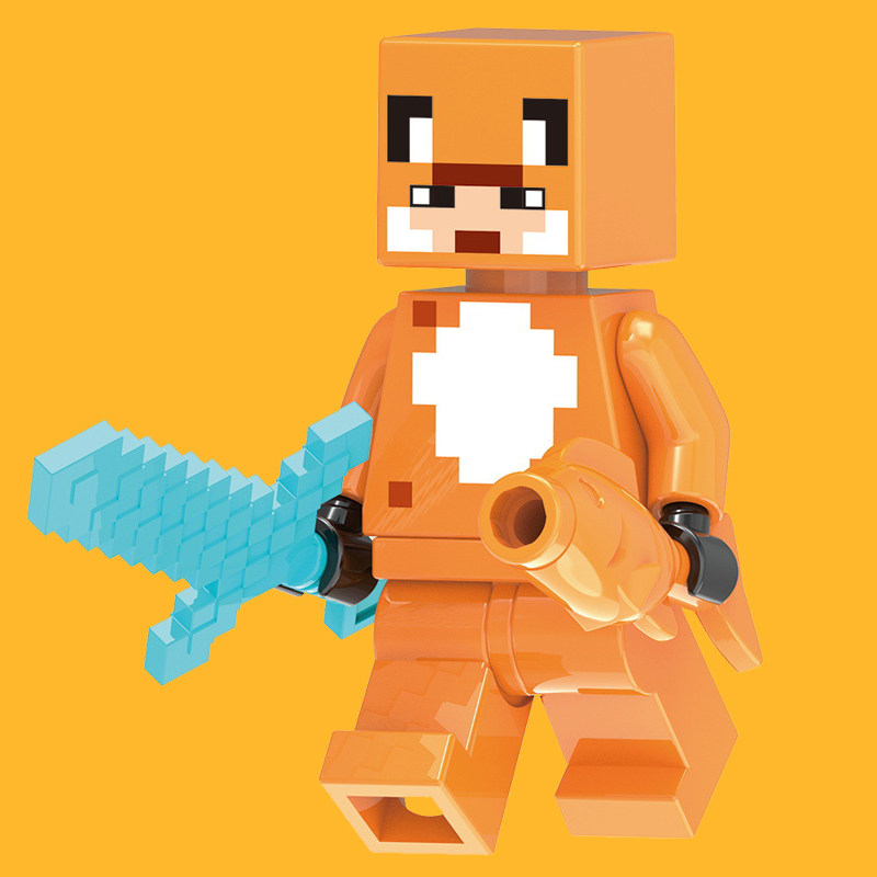 我的世界G0038狐狸蛋糕饰品第三方拼装积木儿童益智玩具礼物